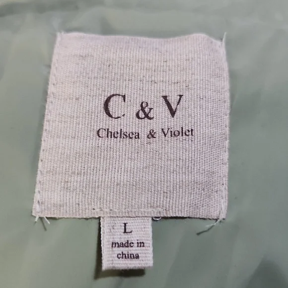 Chelsea & Violet SZ L Seafoam Green Puffer Coat - Picture 5 of 7